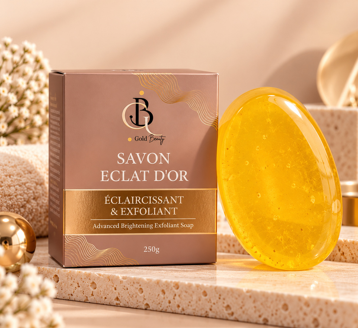 Savon exfoliant ECLAT D'OR
